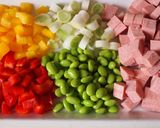 ランチにいかが！スパムのカラフルごはん作り方1写真