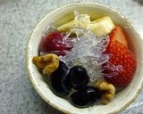 プチプチ食感♥　塩胡桃・黒豆抹茶ぱるふぇ作り方4写真