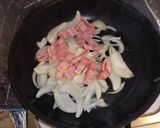 菜の花ベーコンしめじコーンのスープパスタ作り方1写真