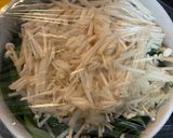 簡単！あと1品♪小松菜とえのきの海苔和え作り方1写真