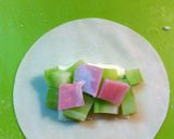 ブロッコリーの茎で！餃子の皮おつまみ作り方2写真