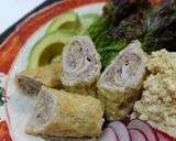 油揚げポークのぐるぐる巻き・豆腐ソース風作り方6写真