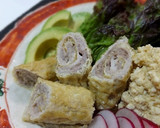 油揚げポークのぐるぐる巻き・豆腐ソース風作り方6写真