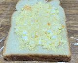 今日の朝ごはん！休日にたっぷりタマゴサンド作り方4写真