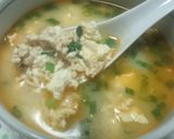豆腐と鶏挽肉のスープ作り方8写真
