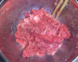 簡単レンジで2分♡焼肉だれで牛(豚)蒸し作り方2写真