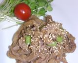 簡単レンジで2分♡焼肉だれで牛(豚)蒸し作り方7写真