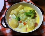 たっぷり野菜とニョッキのクリームスープ作り方8写真