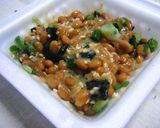 ご飯on納豆チーズ焼き☆作り方1写真