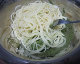 えびアボカドinきくなジュノベーゼパスタ作り方5写真