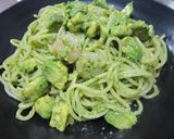 えびアボカドinきくなジュノベーゼパスタ作り方7写真