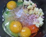 チーズも入った野菜たくさんオムレツ作り方2写真