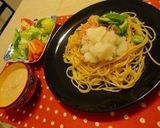 *ツナとおろし、オクラの和風パスタ*作り方4写真