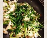 【絹ごし豆腐】水菜の炒め物作り方3写真