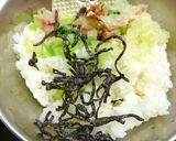 ブロッコリー×　梅・塩昆布の混ぜご飯作り方4写真