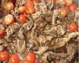 プチトマトと牛肉の洋風すき焼き風 牛丼♬作り方4写真