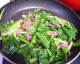 小松菜のコンビーフ炒め作り方3写真