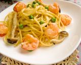 海老の和風クリームパスタ作り方5写真