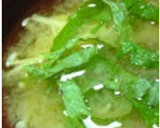 香りと食感を楽しむ✿えのきと大葉の味噌汁作り方4写真
