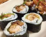 から巻き☆唐揚げ酢飯のり巻き｡ஐஃ作り方6写真