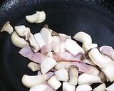 きのこのガーリックバター炒めにまろかがけ作り方3写真