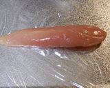 ♥からし菜と鶏ささみの中華ごまあえ♥作り方1写真