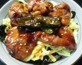 オイスターソースで鳥の照り焼き丼作り方8写真