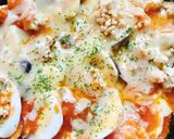 ナスとチーズと挽き肉とゆで卵の重ね焼き作り方5写真