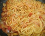 トマトソースパスタ・スナックエンドウのせ作り方13写真