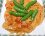 トマトソースパスタ・スナックエンドウのせ作り方15写真