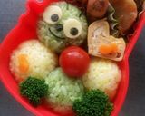キャラ弁 いもむしさん弁当作り方3写真