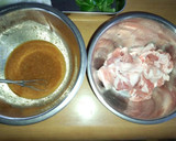 豚肉とピーマンと玉ねぎの甘みそ炒め作り方1写真