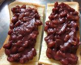 胡麻とスキムミルクを乗せた塩あんトースト作り方2写真