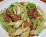 鶏肉とレタスの塩麹カレーマヨ炒め作り方6写真