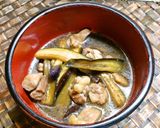 鶏と茄子のごま風味そうめん汁作り方6写真