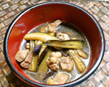 鶏と茄子のごま風味そうめん汁作り方6写真