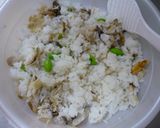 塩さばと枝豆の酢飯おにぎり。作り方2写真