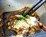 茄子と椎茸の海苔チーズ胡麻和え作り方4写真