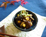 茄子と椎茸の海苔チーズ胡麻和え作り方5写真
