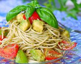 アボカドとバジルソースで冷製パスタ作り方4写真