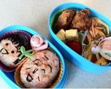 キャラ弁。・゜まるちゃん 友蔵コンビ作り方3写真