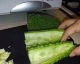 塩ゴーヤ梅肉和え作り方1写真