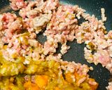 のこりのカレー＋ミンチでキーマカレー作り方1写真