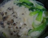 簡単♪甘塩鱈とチンゲン菜のクリーム煮作り方8写真