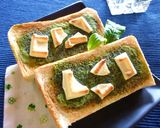 白チョコ×粉茶・スキムミルク×塩トースト作り方6写真