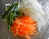 常備野菜で作るキムチチヂミ作り方1写真
