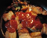 ♪豚バラ焼き♡ 粒マス＋ ケチャ味♪作り方5写真