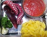 タコのミンチパスタ✳コンキリエで✳作り方1写真