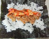 納豆キムチ海苔巻き☆ランチ・夜食に♪作り方2写真