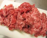 牛肉としいたけの甘辛煮♪作り方1写真